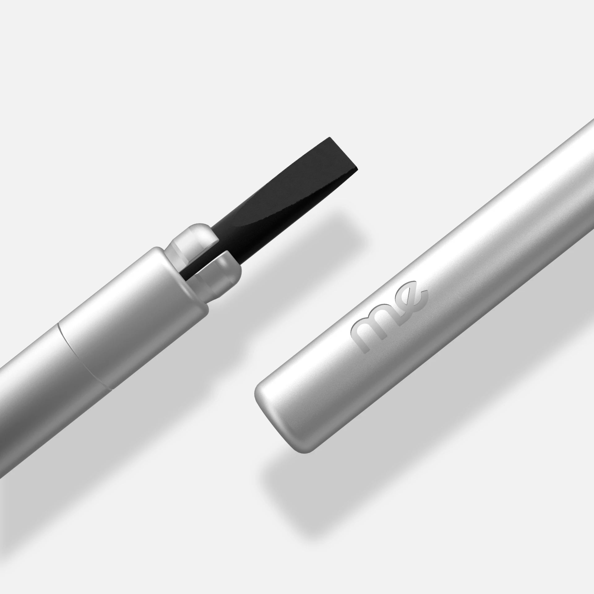 Pencil / Aluminum pen for replaceable disposable refills - Silver